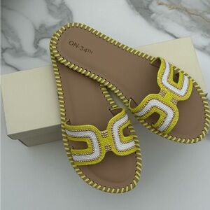 Beaded Summer Flat Sandals sz 10